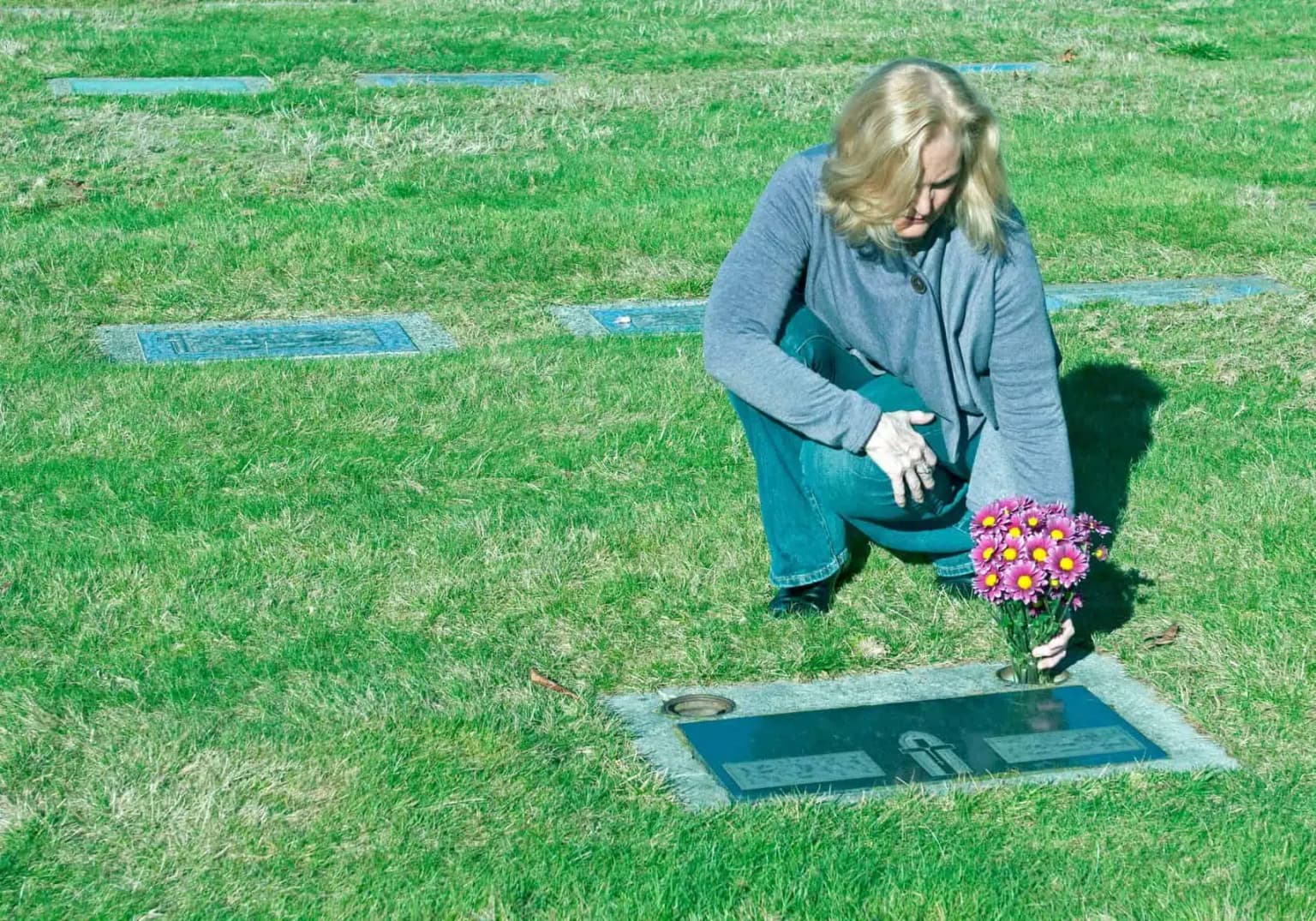 Flat Granite Grave Markers
